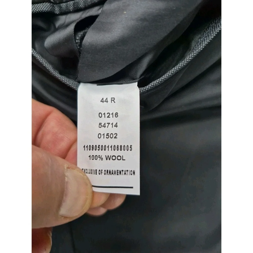 Jos A Bank Mens Tailored Fit Wool Sports Coat 44R Gray 2 Button Blazer G801